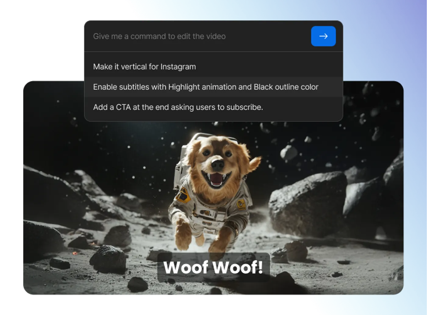 InVideo official text-command editing with sample video