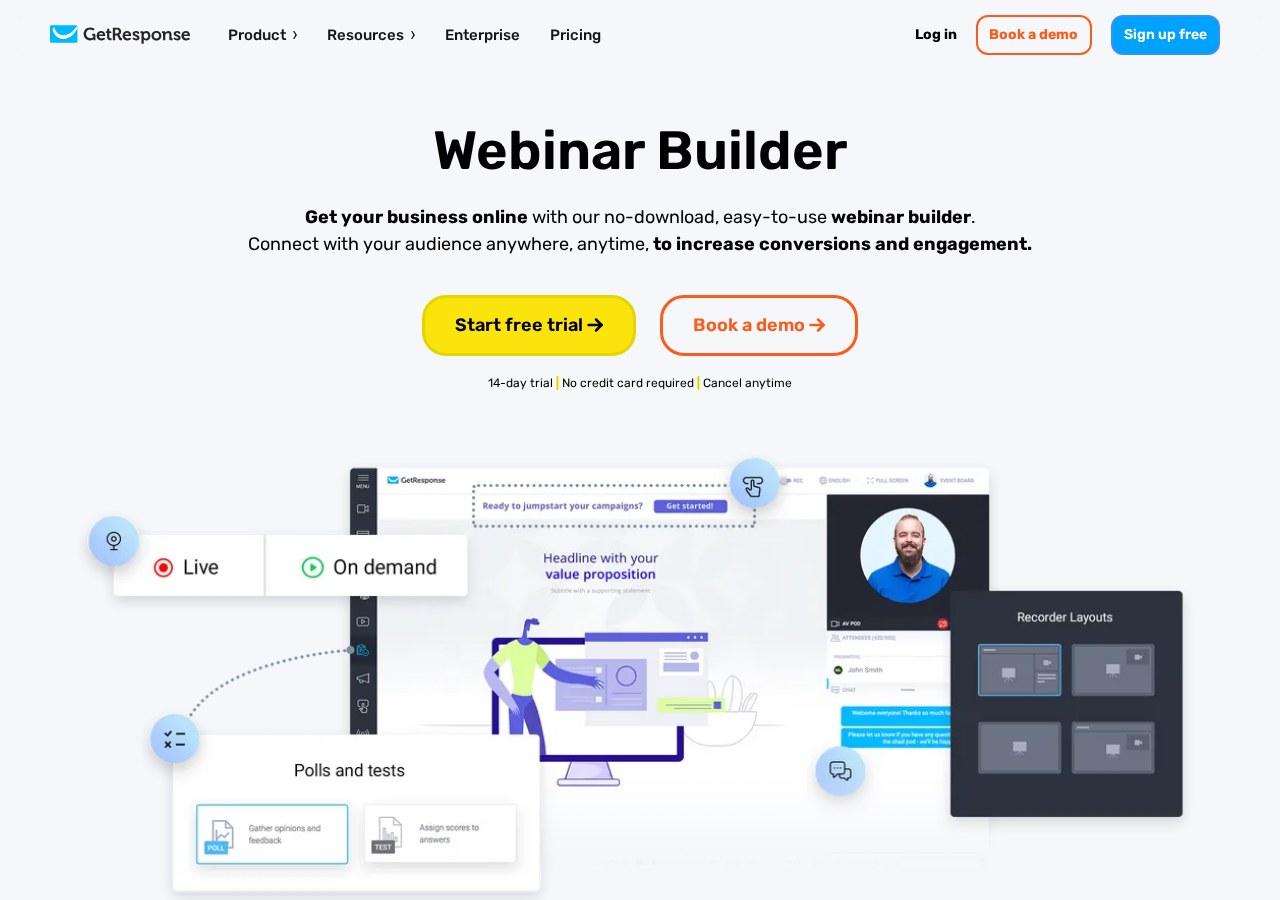 GetResponse webinar builder