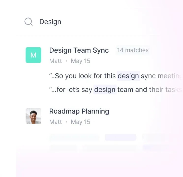 Fireflies.ai AI-powered search across past meetings